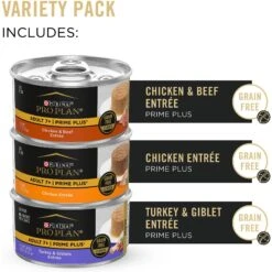 Purina Pro Plan Senior Adult 7+ Poultry & Beef Favorites Pate Variety Pack Canned Cat Food -Furry Friends 147957 PT1. AC SS1800 V1640907417