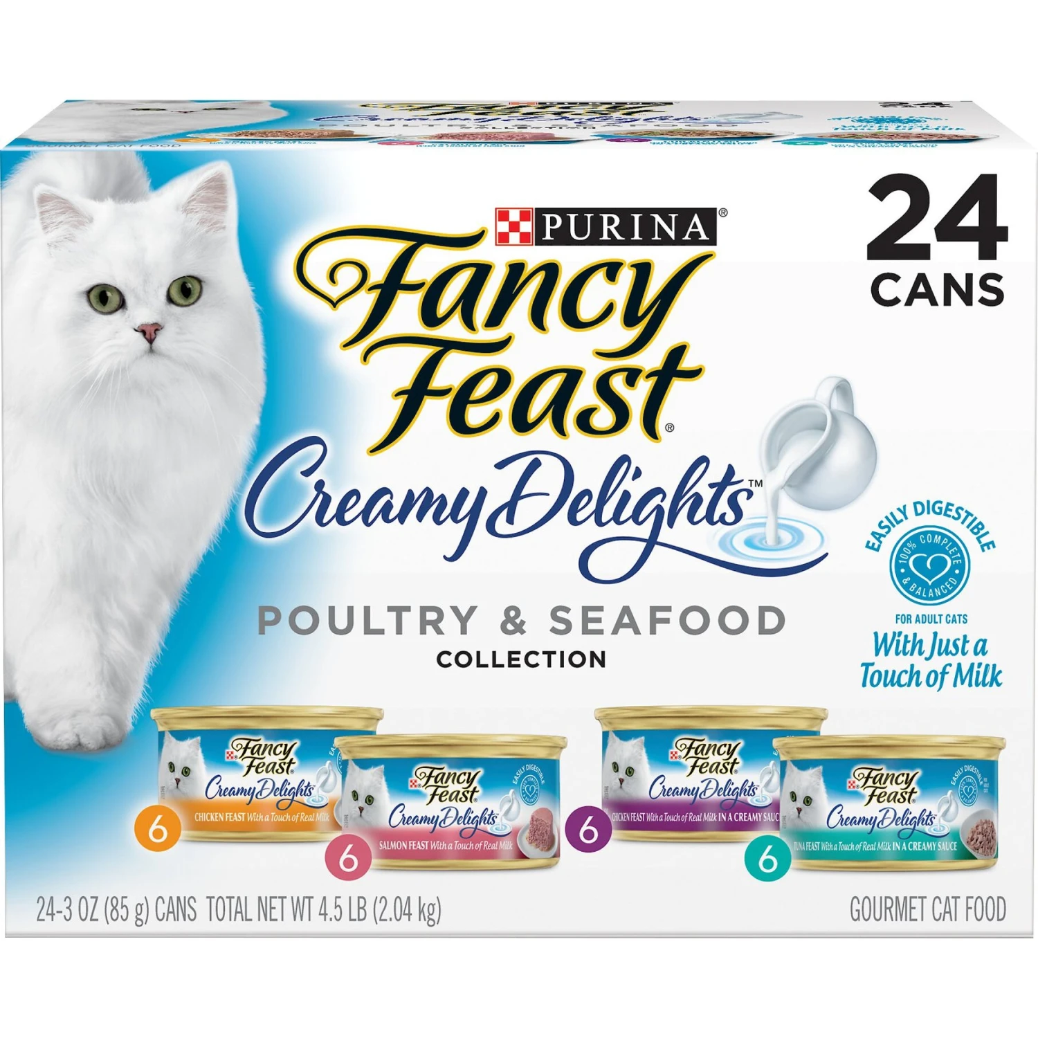 Fancy Feast Creamy Delights Variety Pack Canned Cat Food 3 Fancy Feast Creamy Delights Variety Pack Canned Cat Food