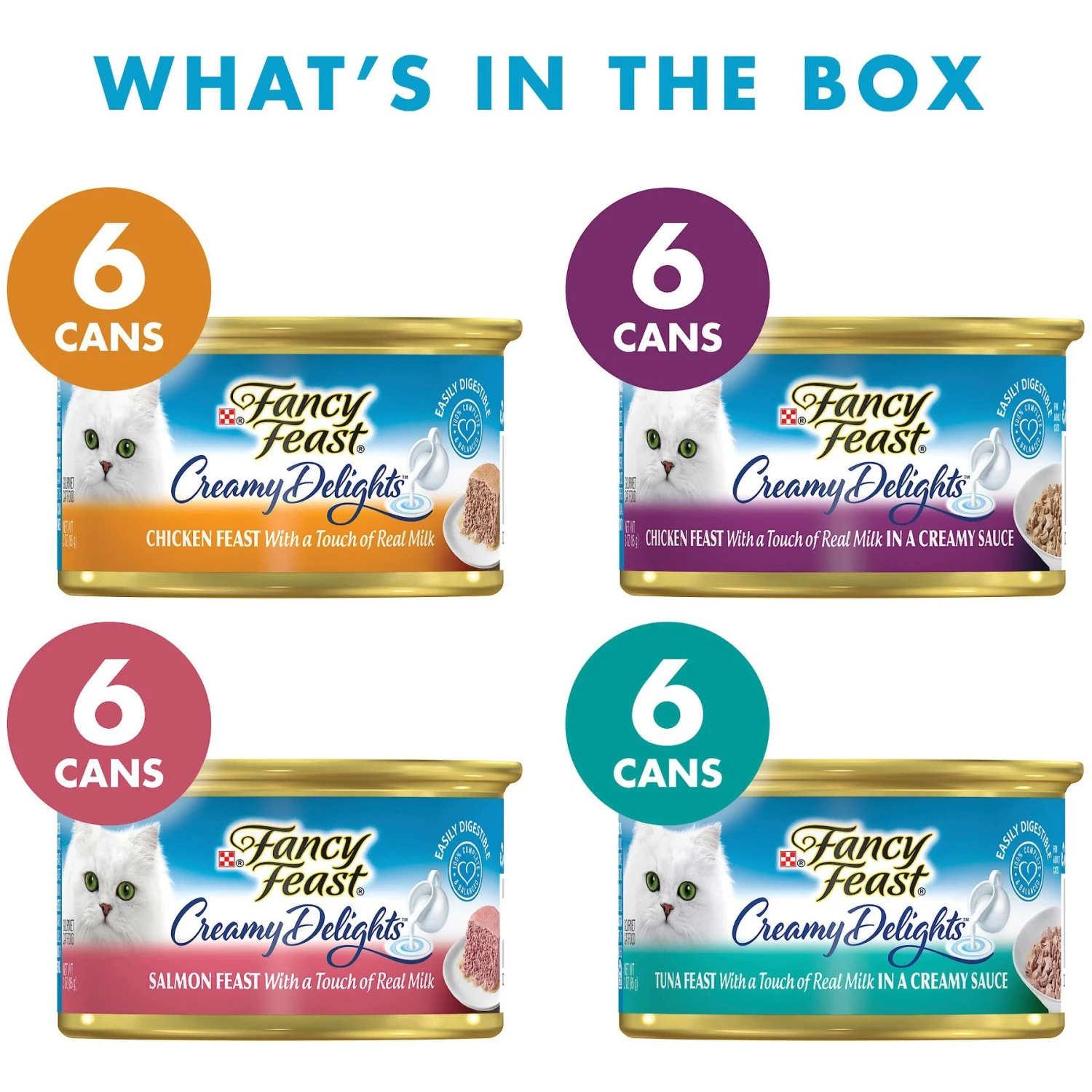 Fancy Feast Creamy Delights Variety Pack Canned Cat Food 4 Fancy Feast Creamy Delights Variety Pack Canned Cat Food - Image 2