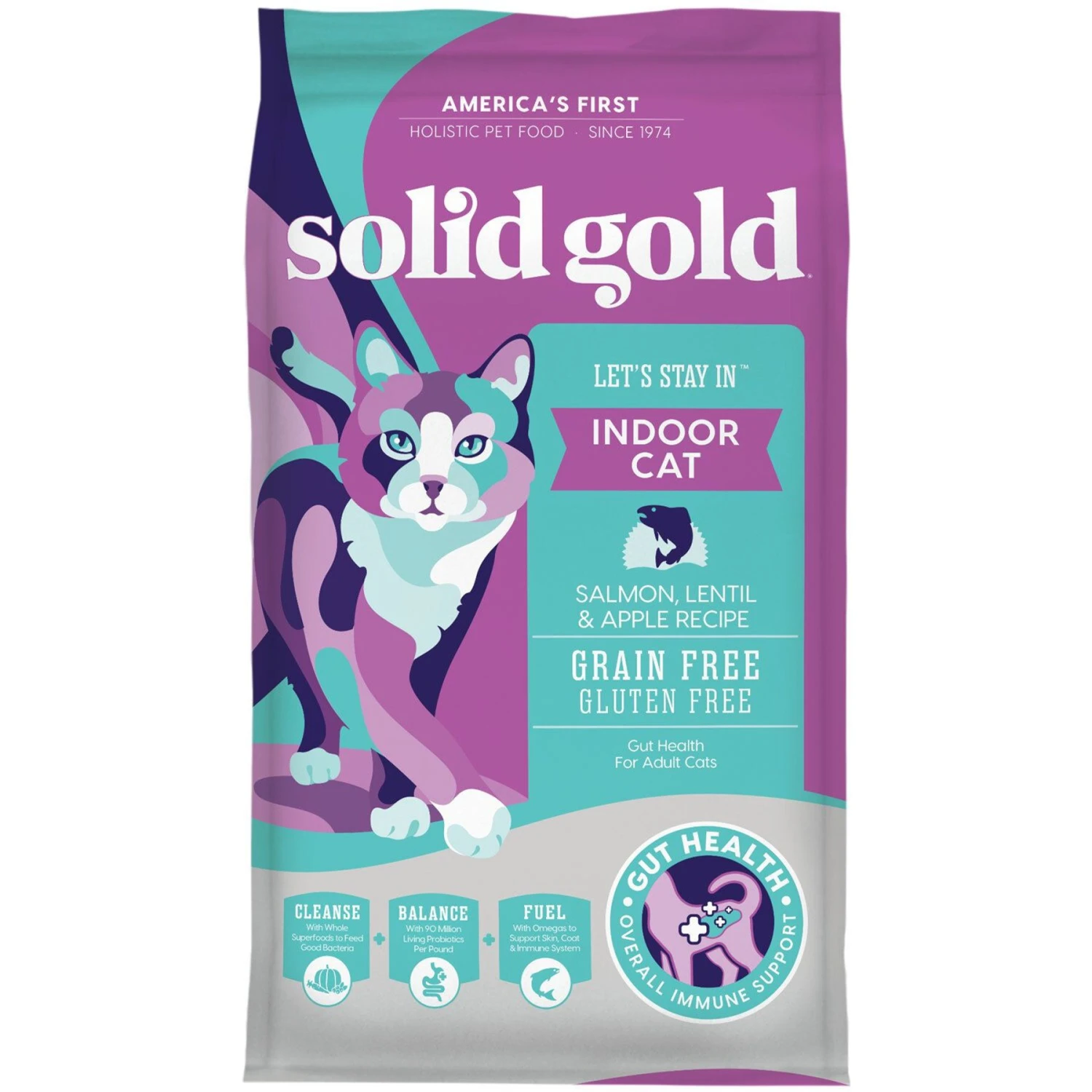 Solid Gold Let's Stay In Salmon, Lentil & Apple Recipe Adult Grain-Free Indoor Dry Cat Food 3 Solid Gold Let's Stay In Salmon, Lentil & Apple Recipe Adult Grain-Free Indoor Dry Cat Food