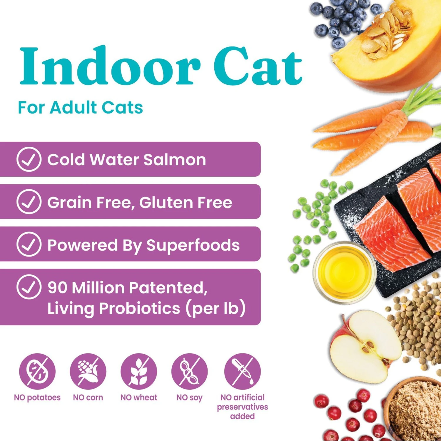 Solid Gold Let's Stay In Salmon, Lentil & Apple Recipe Adult Grain-Free Indoor Dry Cat Food 4 Solid Gold Let's Stay In Salmon, Lentil & Apple Recipe Adult Grain-Free Indoor Dry Cat Food - Image 2