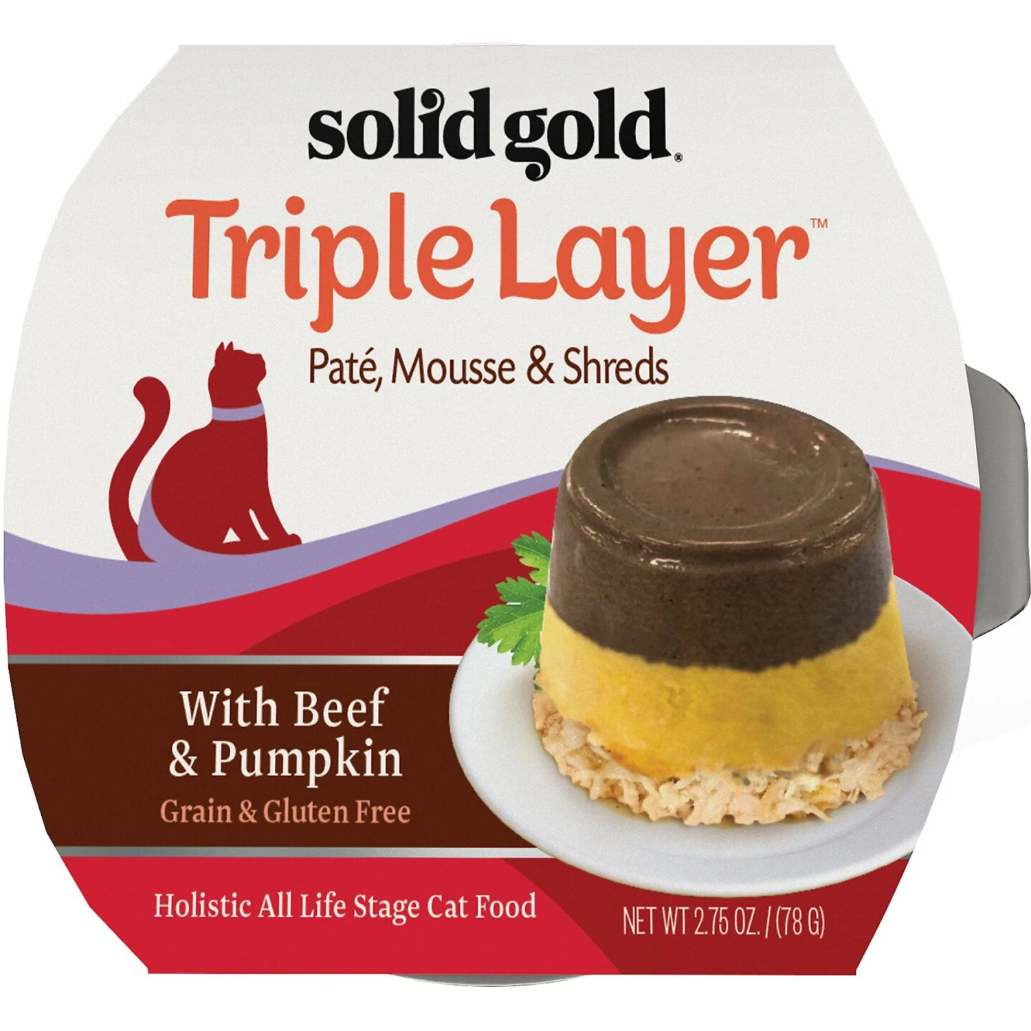 Solid Gold Triple Layer Mousse & Shreds With Real Beef & Pumpkin Wet Cat Food 3 Solid Gold Triple Layer Mousse & Shreds With Real Beef & Pumpkin Wet Cat Food