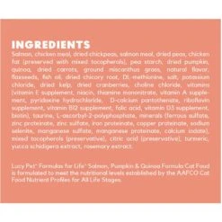 Lucy Pet Products Formulas For Life Salmon, Pumpkin & Quinoa Formula Grain-Free Dry Cat Food -Furry Friends 151358 PT6. AC SS1800 V1581708827