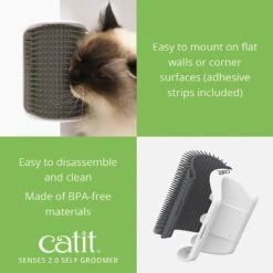 Catit Senses 2.0 Self Groomer Cat Brush -Furry Friends 151436 PT2. AC SS1800 V1628018516