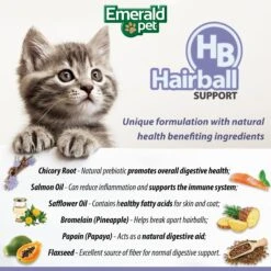 Emerald Pet Hairball Support Grain-Free Cat Soft Chews -Furry Friends 151498 PT7. AC SS1800 V1667599058