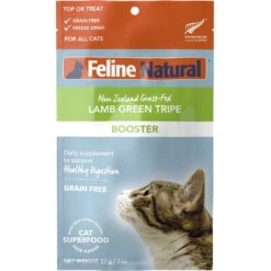Feline Natural Booster Lamb Green Tripe Freeze-Dried Cat Food Topper