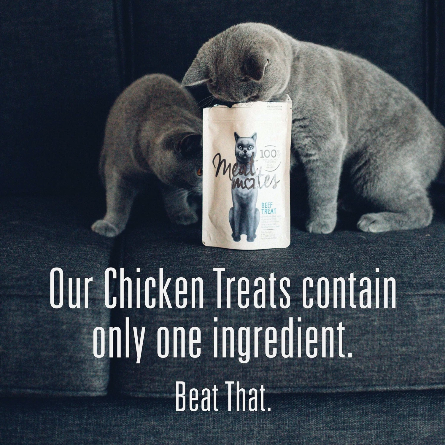 Meat Mates Chicken Freeze-Dried Raw Cat Treats 4 Meat Mates Chicken Freeze-Dried Raw Cat Treats - Image 2