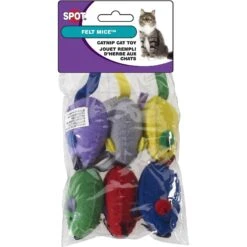 Ethical Pet Felt Mice Plush Cat Toy With Catnip, 6-pack -Furry Friends 154213 PT7. AC SS1800 V1542403916