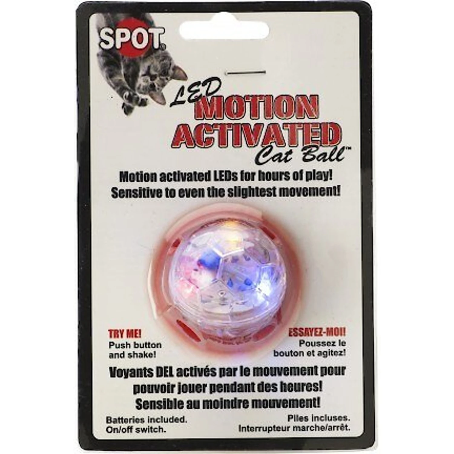 Ethical Pet LED Motion Activated Ball Cat Toy 4 Ethical Pet LED Motion Activated Ball Cat Toy - Image 2