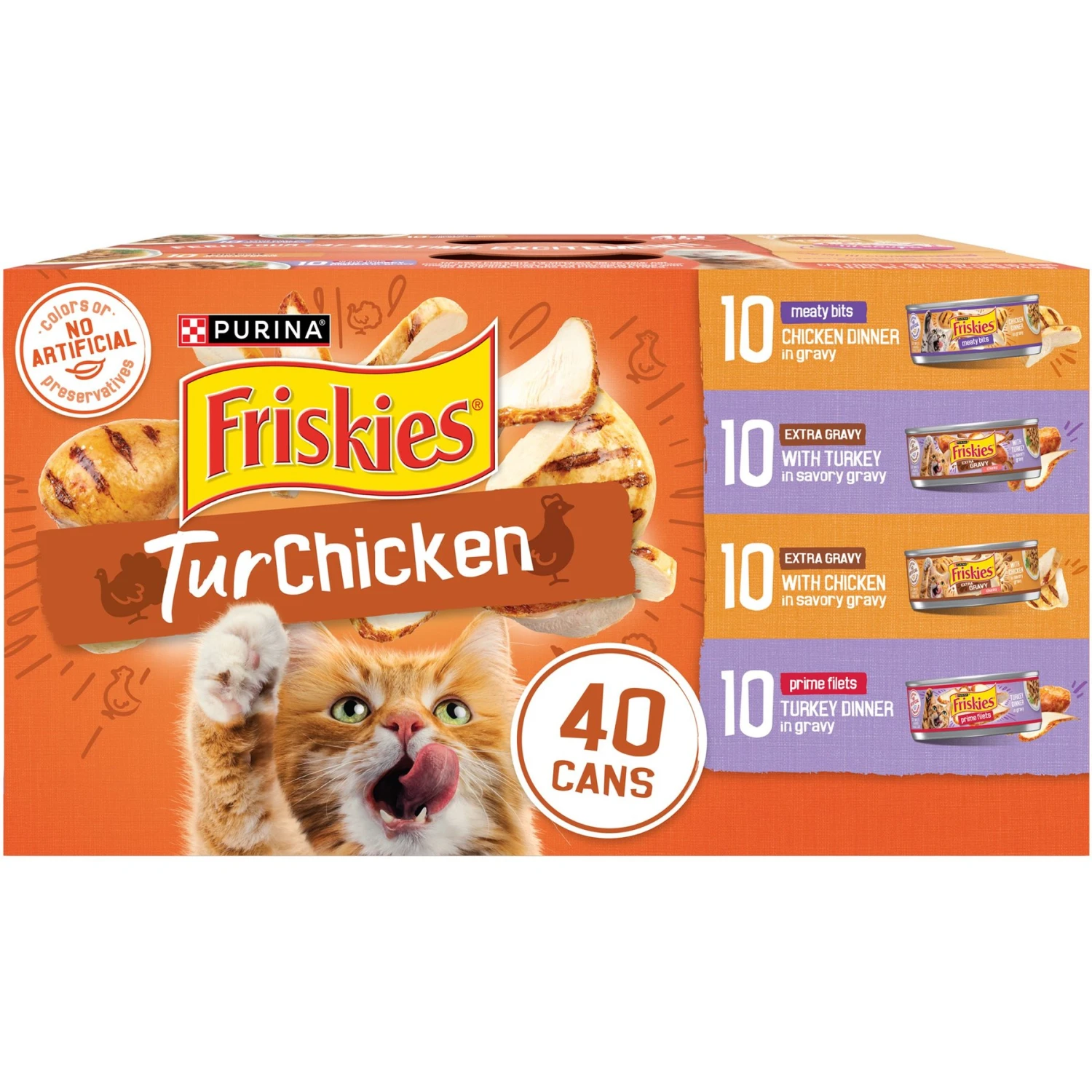 Friskies TurChicken Variety Pack Canned Cat Food 3 Friskies TurChicken Variety Pack Canned Cat Food