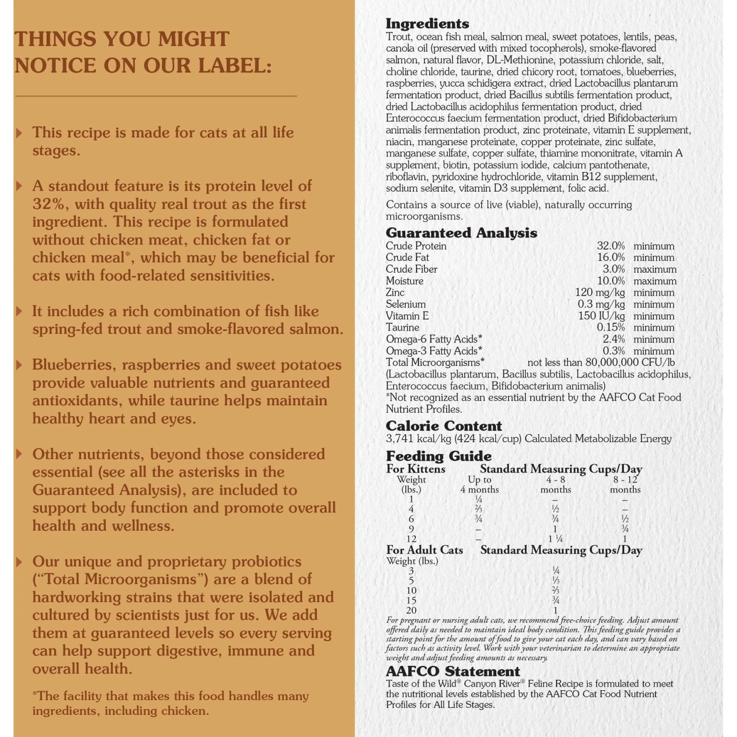 Taste Of The Wild Canyon River Trout & Smoke-Flavored Salmon Grain-Free Dry Cat Food 5 Taste Of The Wild Canyon River Trout & Smoke-Flavored Salmon Grain-Free Dry Cat Food - Image 3
