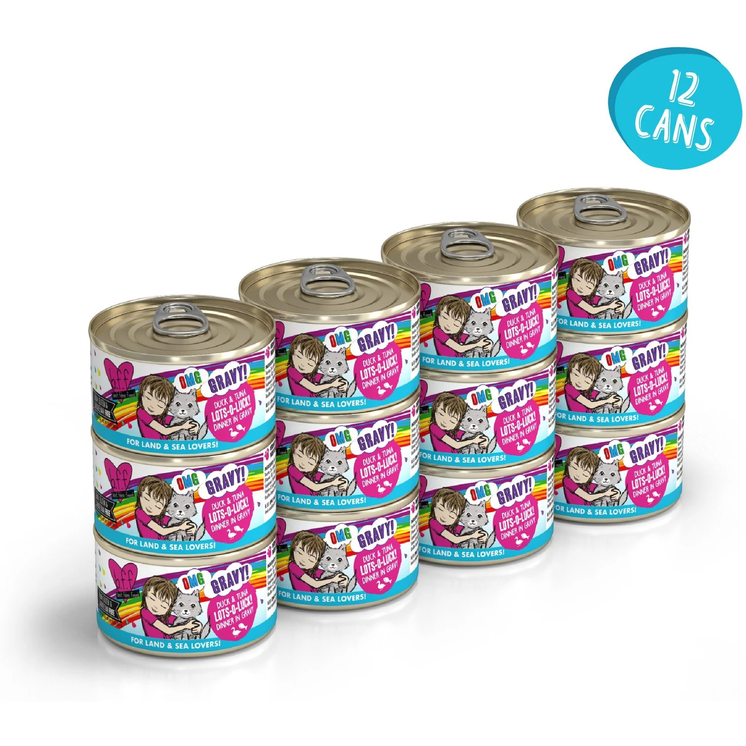 BFF OMG Lots-O-Luck! Duck & Tuna Dinner In Gravy Grain-Free Canned Cat Food 4 BFF OMG Lots-O-Luck! Duck & Tuna Dinner In Gravy Grain-Free Canned Cat Food - Image 2