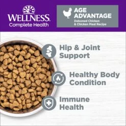 Wellness Complete Health Chicken & Deboned Chicken Grain-Free Senior Dry Cat Food -Furry Friends 155316 PT3. AC SS1800 V1636503154