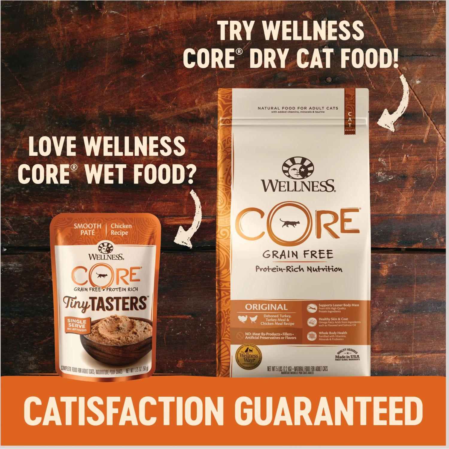 Wellness CORE Tiny Tasters Tuna & Salmon, Tuna Pate Sea Variety Pack Grain-Free Cat Food Pouches 8 Wellness CORE Tiny Tasters Tuna & Salmon, Tuna Pate Sea Variety Pack Grain-Free Cat Food Pouches - Image 6