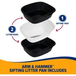 Arm & Hammer Sifting Cat Litter Pan 13 Arm & Hammer Sifting Cat Litter Pan -Furry Friends 156367 PT4. AC SS1800 V1659634822