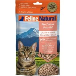 Feline Natural Lamb & King Salmon Feast Grain-Free Freeze-Dried Cat Food