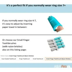 H&H Pets Finger Dog & Cat Toothbrush -Furry Friends 157146 PT3. AC SS1800 V1617326517