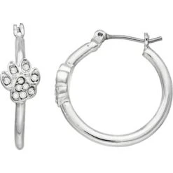 Pet Friends Paw Hoop Earrings