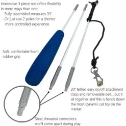 Pet Fit For Life Interactive Wand Teaser, Toys & Storage Bag 8 Piece Bundle Cat Toy -Furry Friends 159022 PT5. AC SS1800 V1589320891