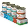 Almo Nature HQS Natural Atlantic Tuna, Mackerel, Chicken & Shrimp, Trout & Tuna Variety Pack Canned Cat Food
