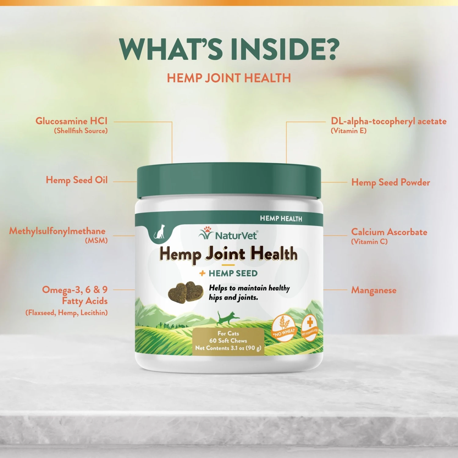 NaturVet Hemp Soft Chews Joint Supplement For Cats 7 NaturVet Hemp Soft Chews Joint Supplement For Cats - Image 5