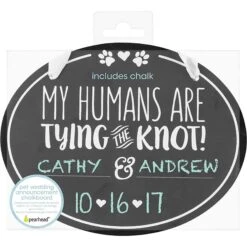 Pearhead Pet Wedding Announcement Chalkboard -Furry Friends 163485 PT2. AC SS1800 V1553698055