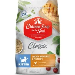 Chicken Soup For The Soul Kitten Chicken, Brown Rice & Pea Recipe Dry Cat Food
