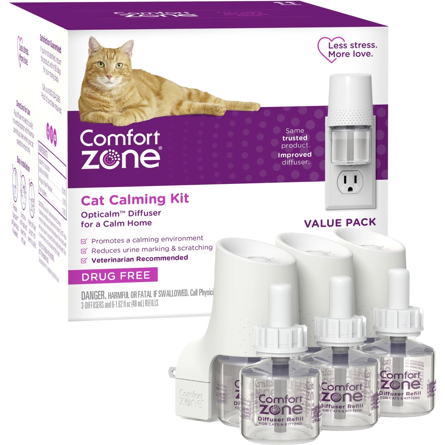 Comfort Zone Calming Diffuser For Cats 3 Comfort Zone Calming Diffuser For Cats
