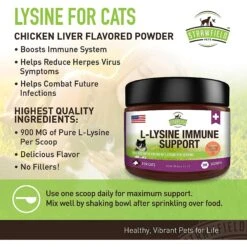 Strawfield Pets L-Lysine Immune Support Cat Supplement -Furry Friends 169443 PT2. AC SS1800 V1580326413