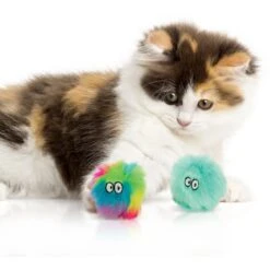 SmartyKat Fuzzy Friends Plush Ball Cat Toys -Furry Friends 173646 PT4. AC SS1800 V1639005724