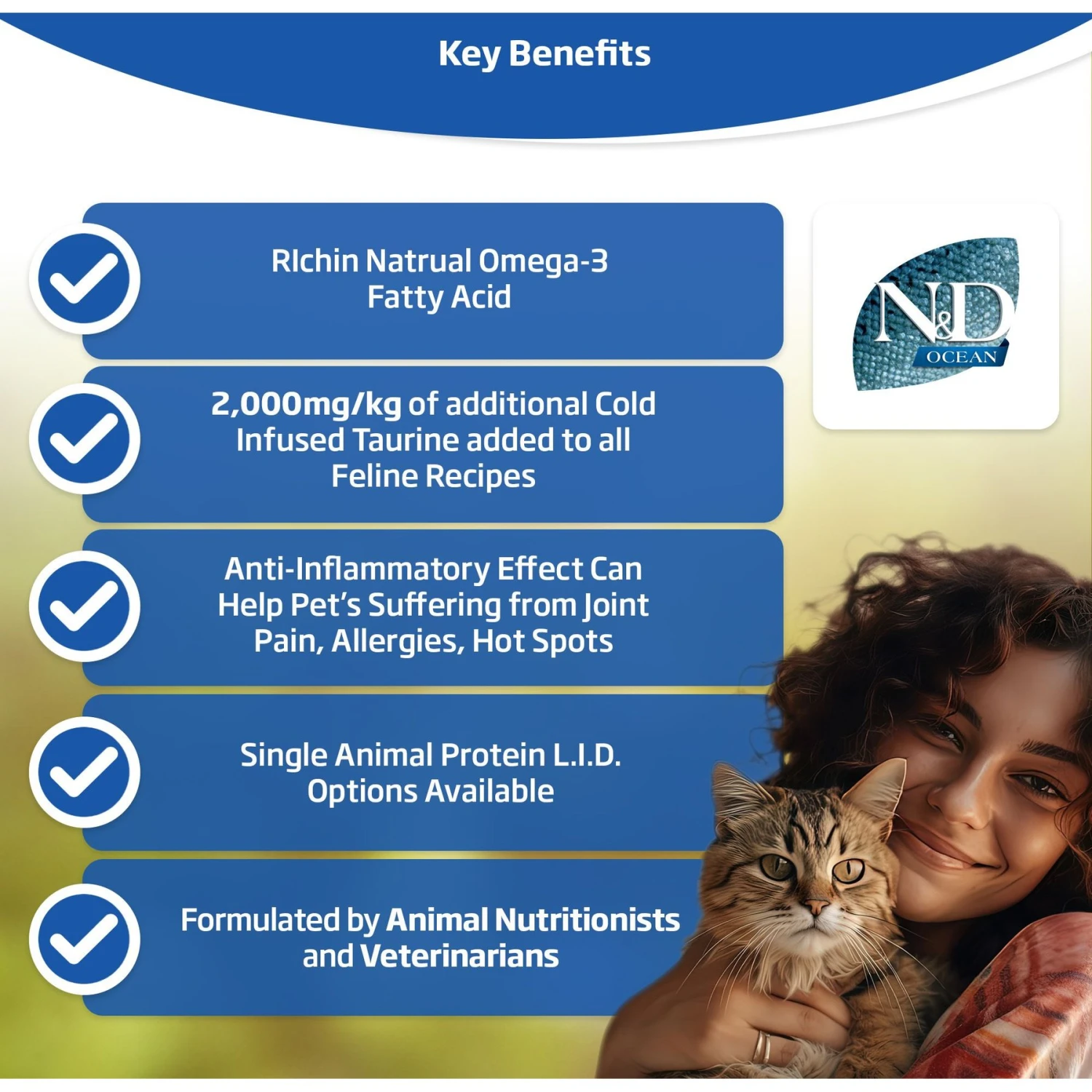 Farmina N&D Ocean Herring & Orange Adult Grain-Free Dry Cat Food 5 Farmina N&D Ocean Herring & Orange Adult Grain-Free Dry Cat Food - Image 3