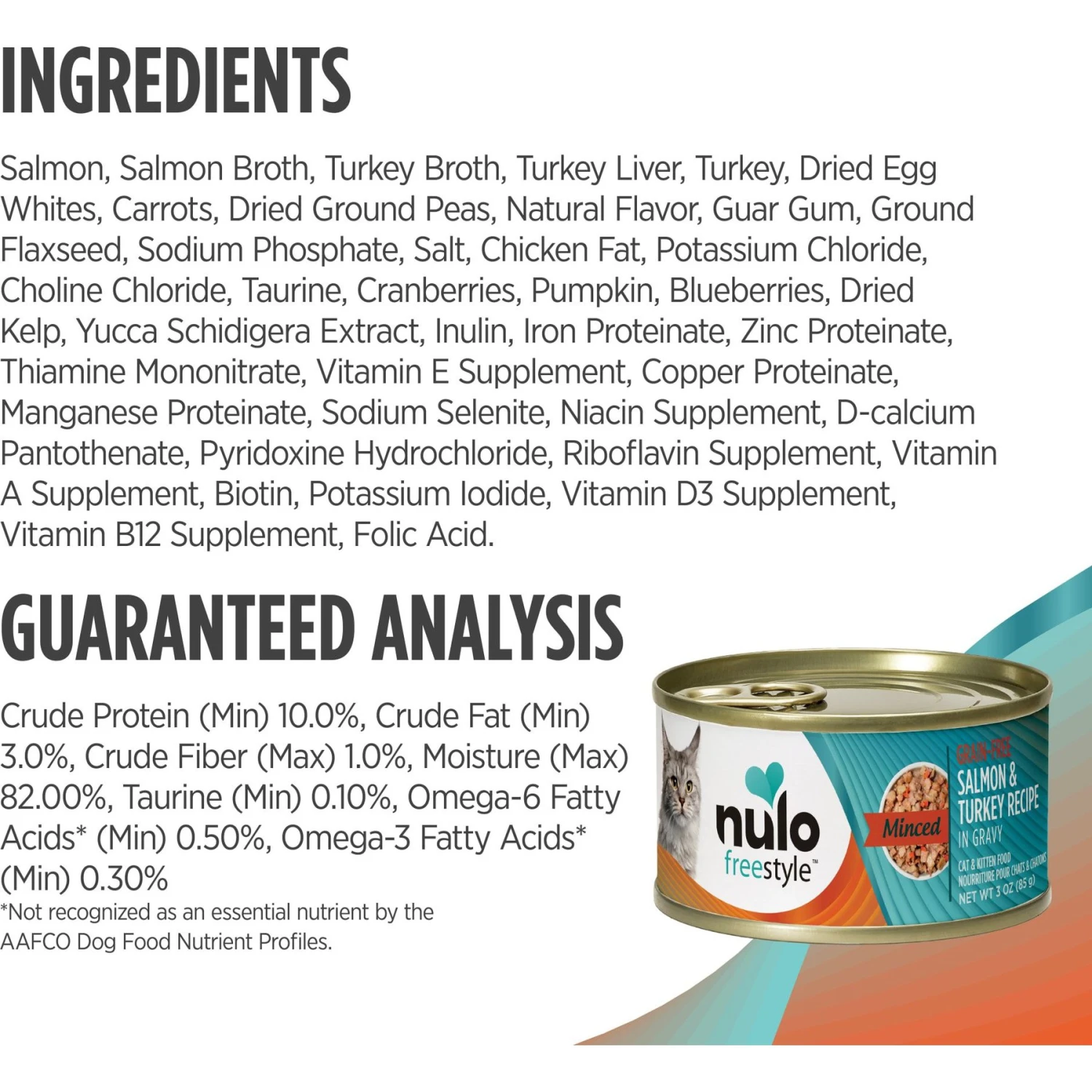 Nulo Freestyle Minced Salmon & Turkey, Minced Beef & Mackerel, Minced Turkey & Duck Grain-Free Variety Pack Canned Cat Food 7 Nulo Freestyle Minced Salmon & Turkey, Minced Beef & Mackerel, Minced Turkey & Duck Grain-Free Variety Pack Canned Cat Food - Image 5