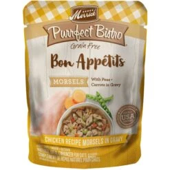 Merrick Purrfect Bistro Bon Appetits Grain-Free Chicken Recipe Morsels In Gravy Adult Cat Food Pouches