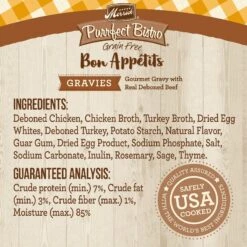Merrick Purrfect Bistro Bon Appetits Grain-Free Chicken Recipe Chunks In Gravy Adult Cat Food Pouches -Furry Friends 176657 PT3. AC SS1800 V1628559981