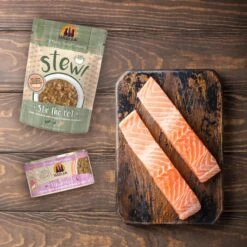 Weruva Classic Cat Simmer Down Turkey, Chicken & Salmon In Gravy Stew Cat Food Pouches -Furry Friends 178217 PT6. AC SS1800 V1672265117