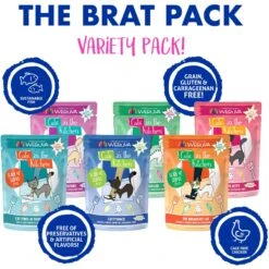 Weruva Cats In The Kitchen The Brat Pack Variety Pack Cat Food Pouches -Furry Friends 178271 PT3. AC SS1800 V1682541587