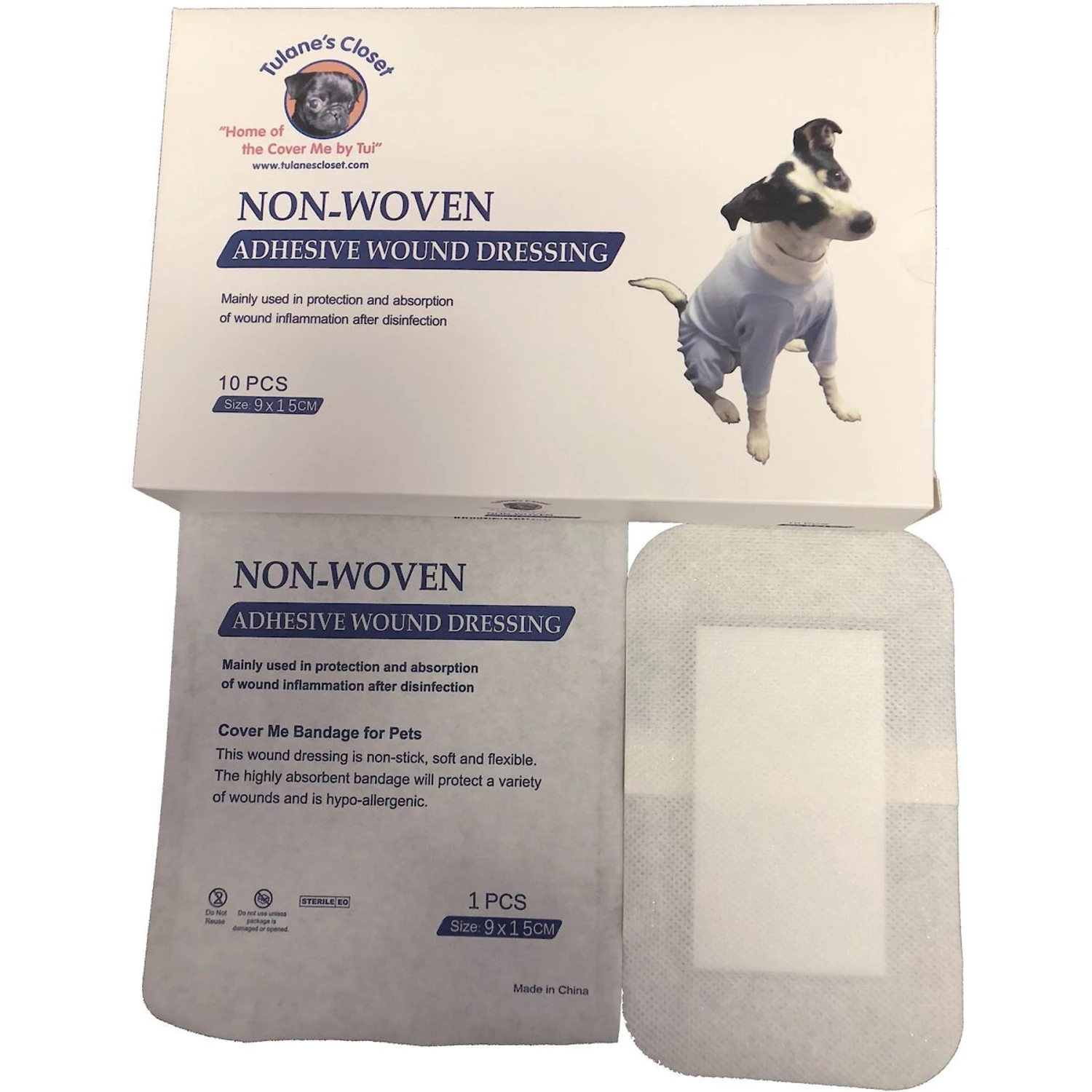 Tulane's Closet Non-Woven Adhesive Wound Dressing For Dogs & Cats 3 Tulane's Closet Non-Woven Adhesive Wound Dressing For Dogs & Cats