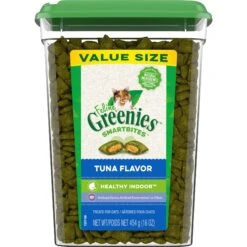 Greenies Feline SmartBites Healthy Indoor Natural Tuna Flavor Soft & Crunchy Adult Cat Treats