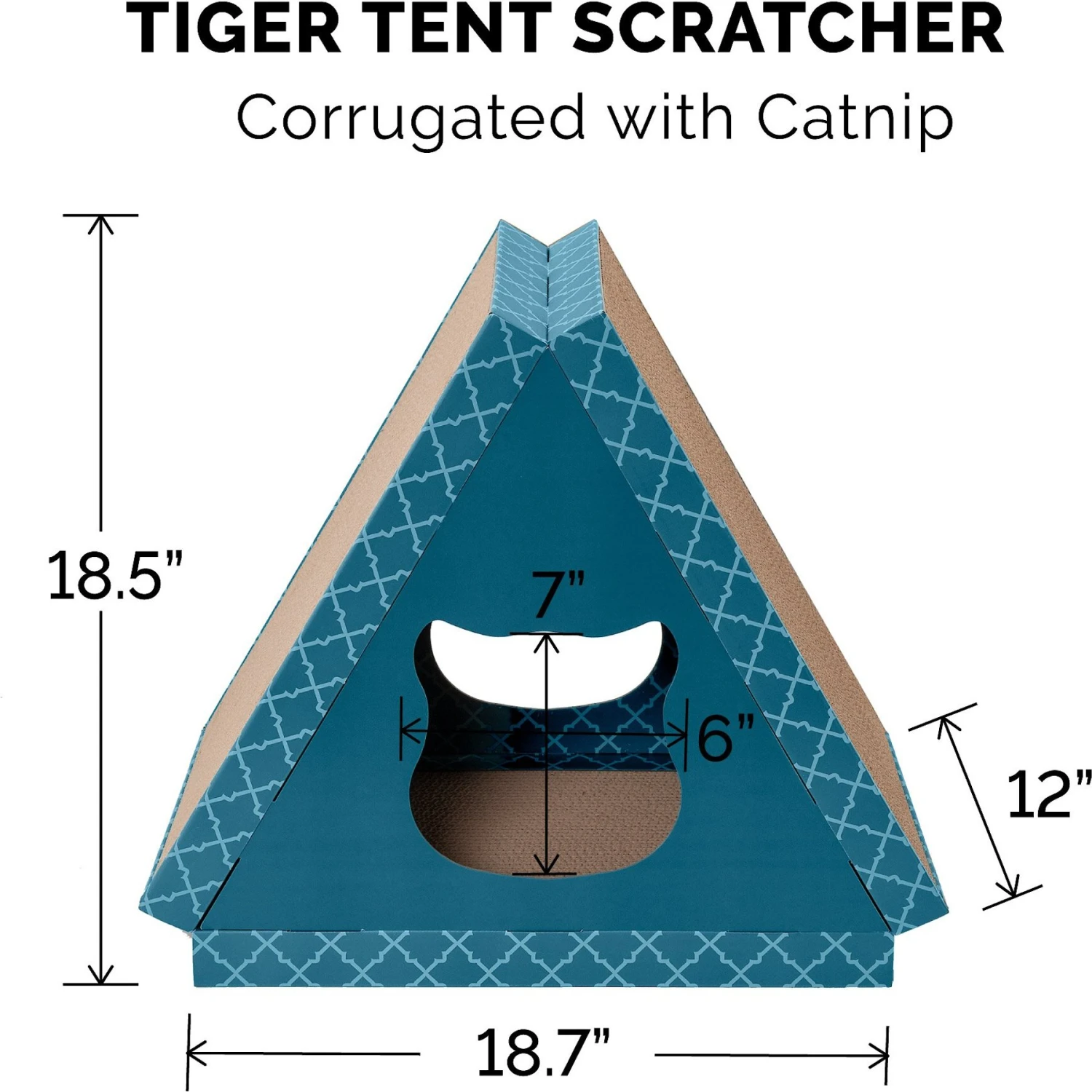 Tiger Tough Tiger Tent Corrugated Cat Scratcher Toy With Catnip 6 Tiger Tough Tiger Tent Corrugated Cat Scratcher Toy With Catnip - Image 4