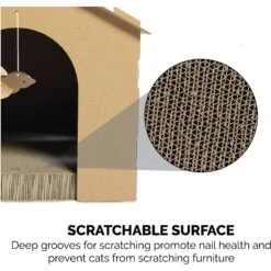 Tiger Tough Gingerbread House Corrugated Cat Scratcher Toy 16 Tiger Tough Gingerbread House Corrugated Cat Scratcher Toy -Furry Friends 178828 PT5. AC SS1800 V1613091097