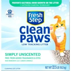 Fresh Step Clean Paws Simply Unscented Clumping Clay Cat Litter -Furry Friends 179540 PT8. AC SS1800 V1695138549