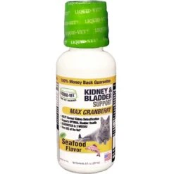 Liquid-Vet Kidney & Bladder Support Seafood Flavor Cat Supplement, 8-oz Bottle