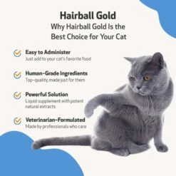 Pet Wellbeing Hairball GOLD Liquid Hairball Control Supplement For Cats -Furry Friends 180341 PT4. AC SS1800 V1696281073