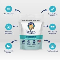 Under The Weather Probiotic Soft Chews Cat Supplement -Furry Friends 180466 PT2. AC SS1800 V1618868873