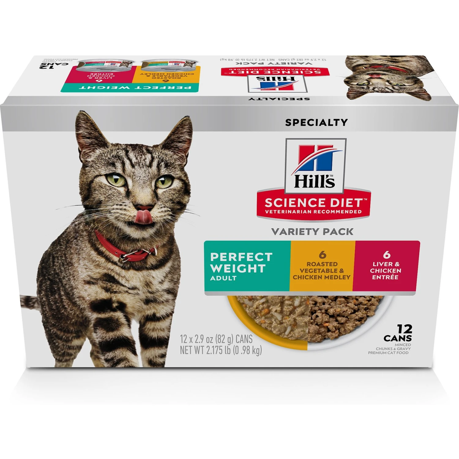 Hill's Science Diet Adult Perfect Weight Vegetable & Chicken & Liver & Chicken Variety Pack Canned Cat Food 3 Hill's Science Diet Adult Perfect Weight Vegetable & Chicken & Liver & Chicken Variety Pack Canned Cat Food