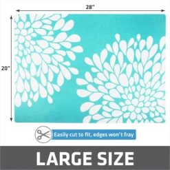 Drymate Protecitve & Decorative Cat Litter Mat, Rejuvenation Blue, Large, 20-in X 28-in -Furry Friends 181544 PT5. AC SS1800 V1691003318