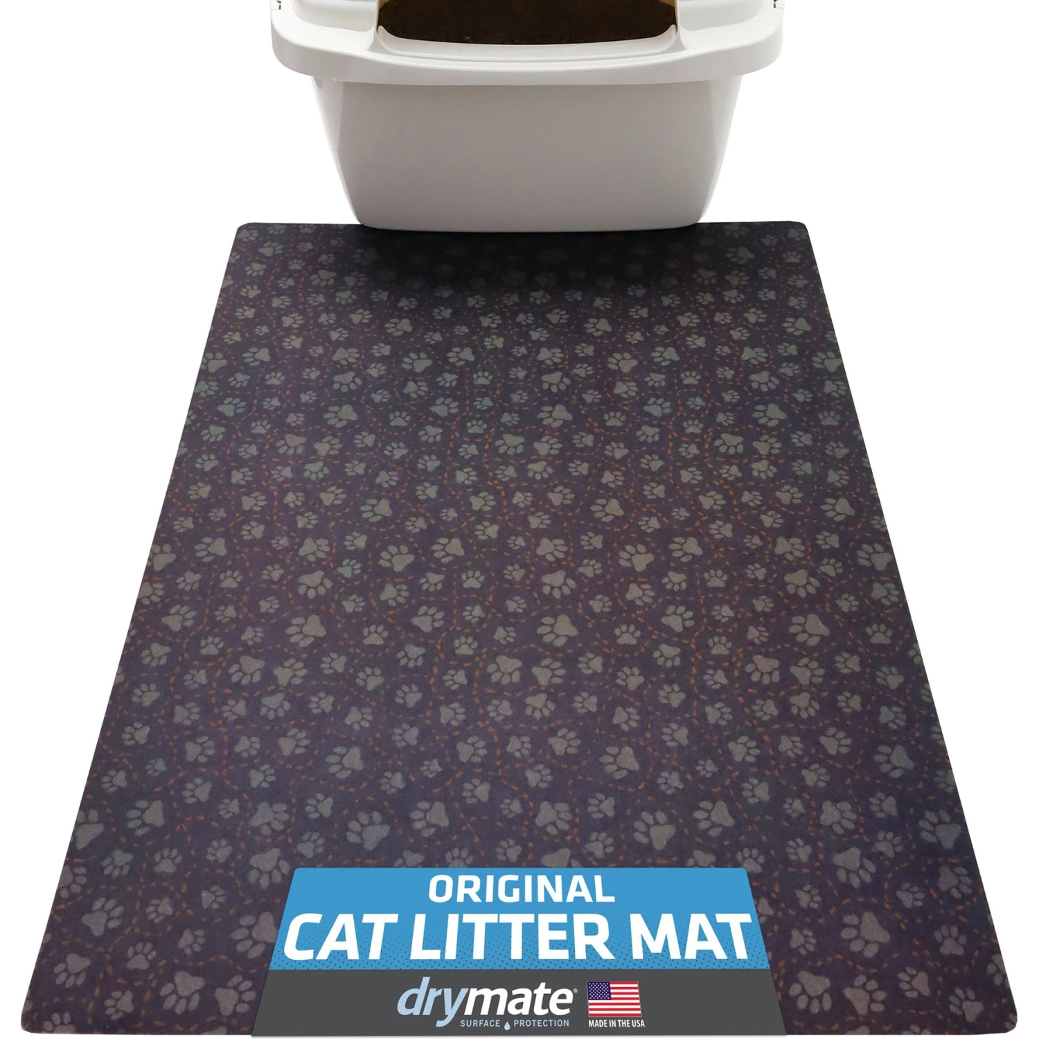 Drymate Protective & Decorative Cat Litter Mat, Paw Path Tan, Large, 20-in X 28-in 3 Drymate Protective & Decorative Cat Litter Mat, Paw Path Tan, Large, 20-in X 28-in