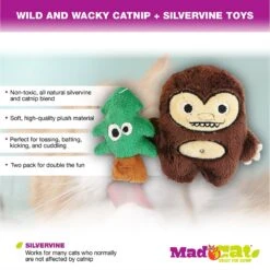 Mad Cat Sassy Sasquatch Catnip & Silvervine Cat Toy -Furry Friends 181822 PT2. AC SS1800 V1563553931