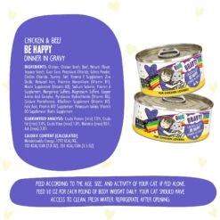 BFF OMG Be Happy! Chicken & Beef In Gravy Wet Canned Cat Food 17 BFF OMG Be Happy! Chicken & Beef In Gravy Wet Canned Cat Food -Furry Friends 182276 PT6. AC SS1800 V1647902200