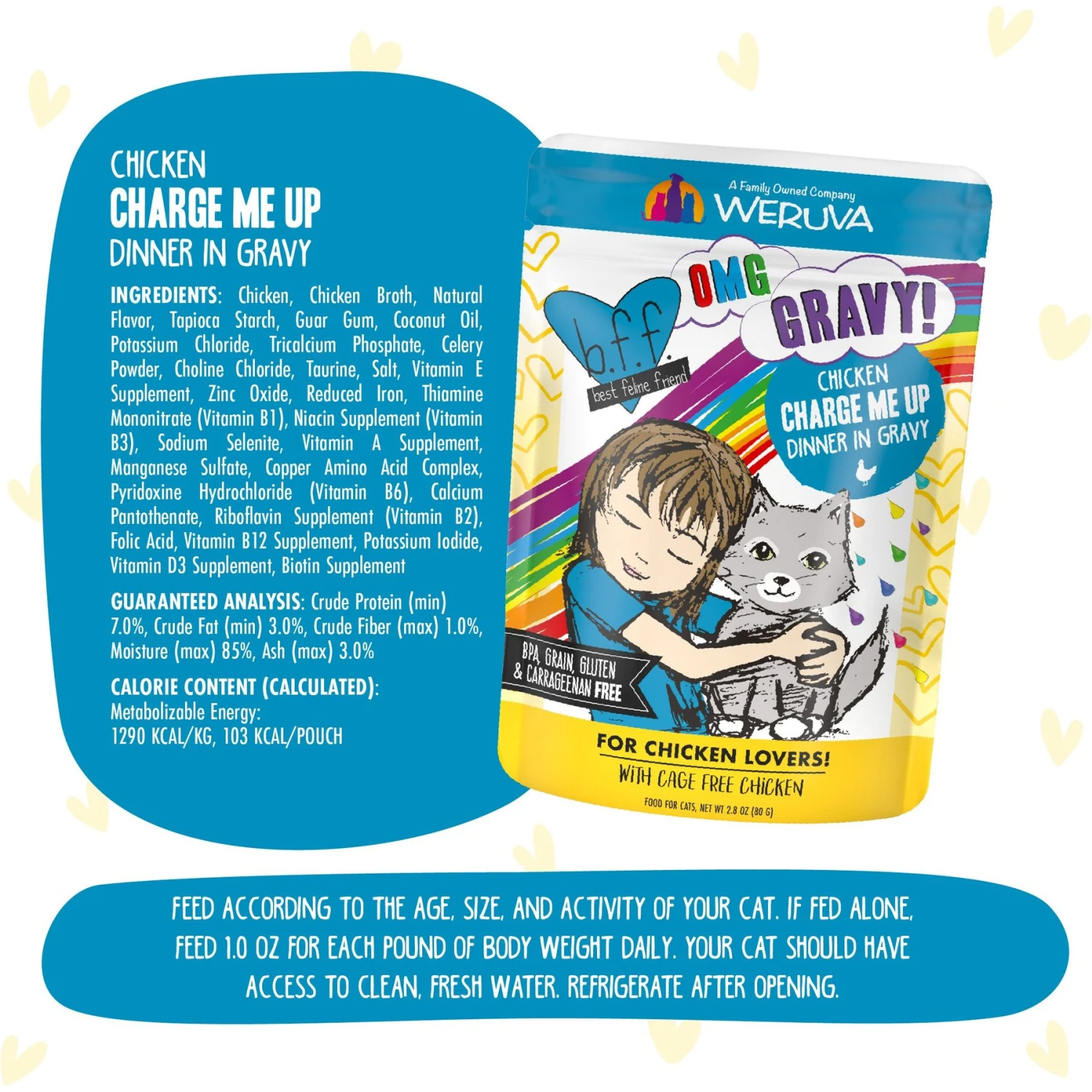 BFF OMG Charge Me Up! Chicken In Gravy Wet Cat Food 9 BFF OMG Charge Me Up! Chicken In Gravy Wet Cat Food - Image 7